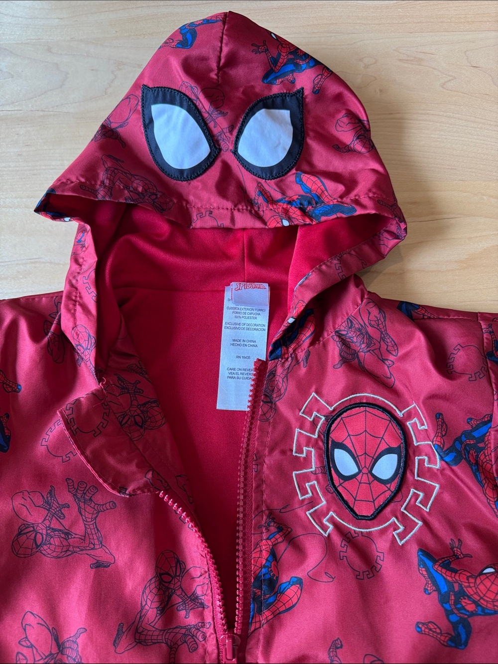 Marvel Red Spider-Man Hooded Raincoat - Picture 2 of 5